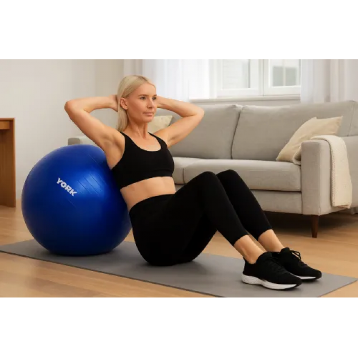 Фітбол York Fitness 65см синій + насос