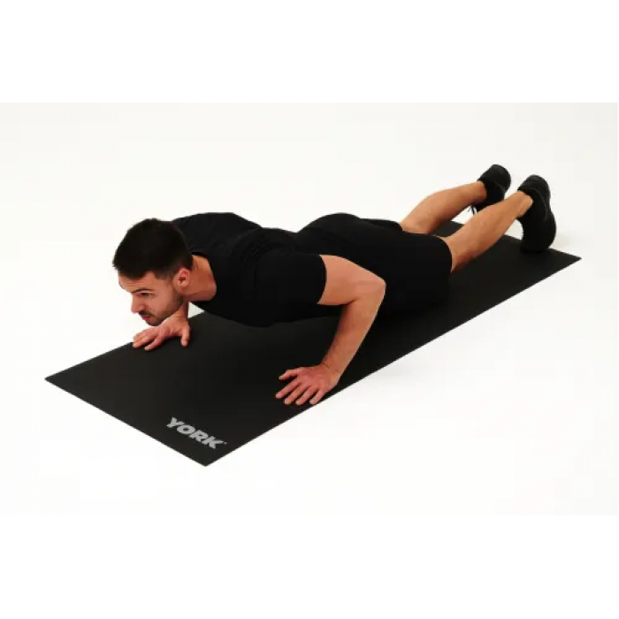 Килимок (мат) для фітнесу та йоги York Fitness 0,3см чорний