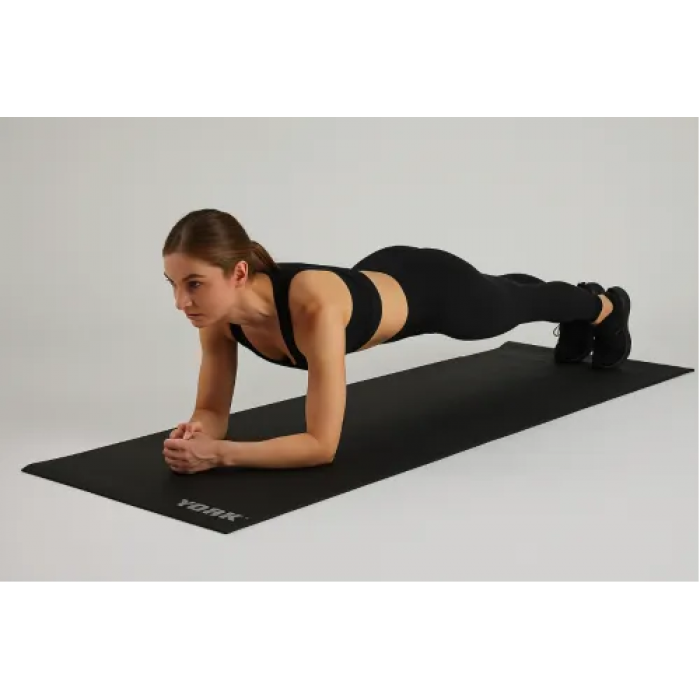 Килимок (мат) для фітнесу та йоги York Fitness 0,3см чорний