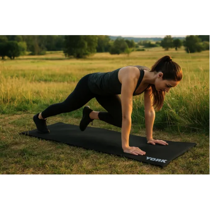 Килимок (мат) для фітнесу та йоги York Fitness 0,3см чорний