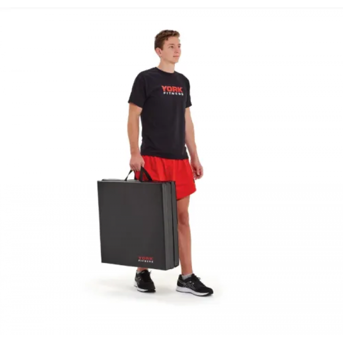Мат гімнастичний жорсткий York Fitness 5см чорний