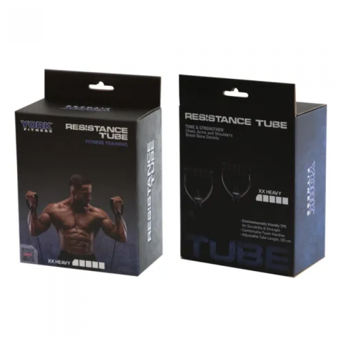 Эспандер трубчатый с ручками 17-20 кг York XX-Heavy, черный