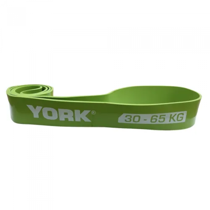 Резинка для підтягування та спорту York 30-65кг - 2080x65x4, 5 мм, салатовий