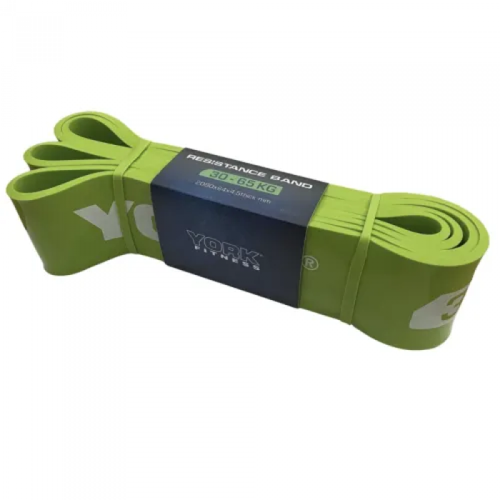 Резинка для підтягування та спорту York 30-65кг - 2080x65x4, 5 мм, салатовий