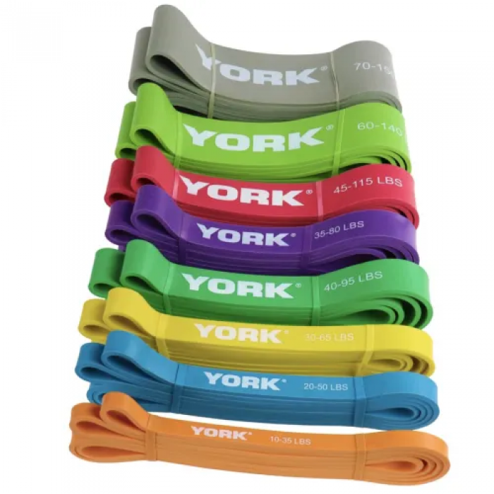 Резинка для підтягування та спорту York 30-65кг - 2080x65x4, 5 мм, салатовий