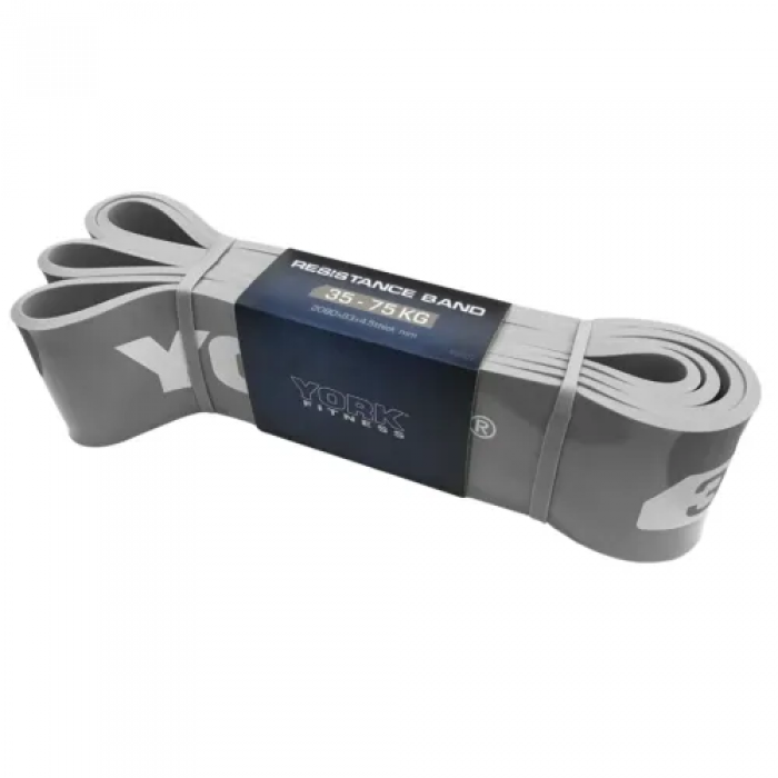Резинка для підтягування та спорту York 35-75кг - 2080x85x4, 5 мм, сірий