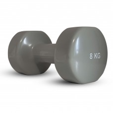 Гантель для фитнеса виниловая Stein 8 кг 1шт серая