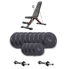 Набір Elitum Titan гантелі 2х26кг з лавою Hop-Sport HS-2080 HB