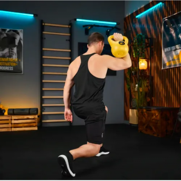 Гиря виниловая 8кг Trex Sport TX-008CKB желтая