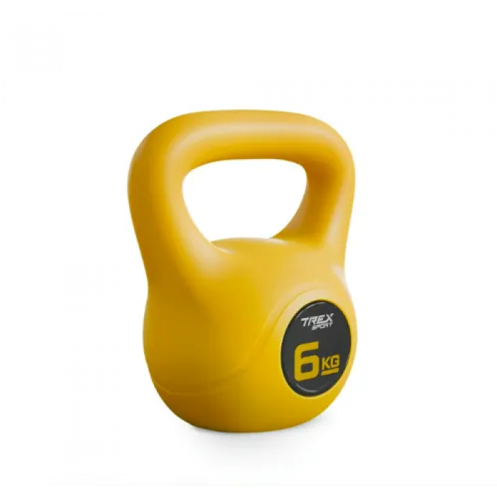 Гиря виниловая 6кг Trex Sport TX-006CKB желтая