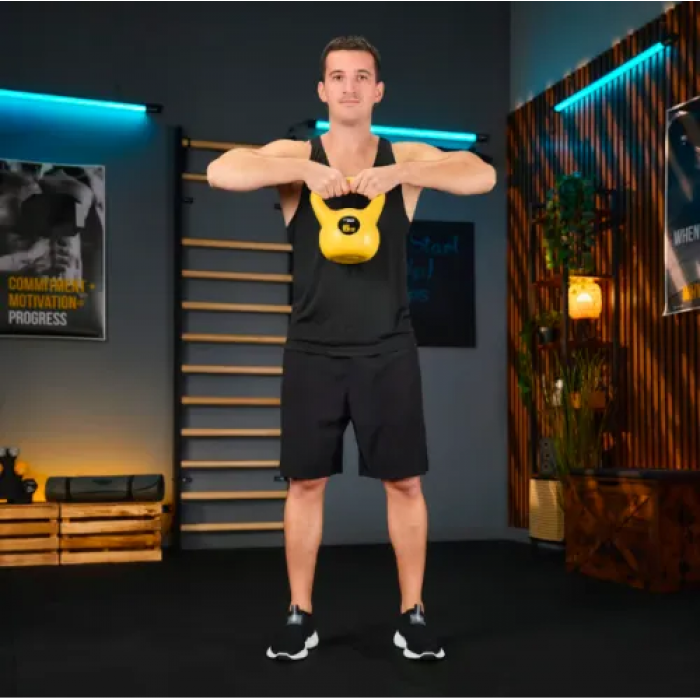 Гиря виниловая 6кг Trex Sport TX-006CKB желтая