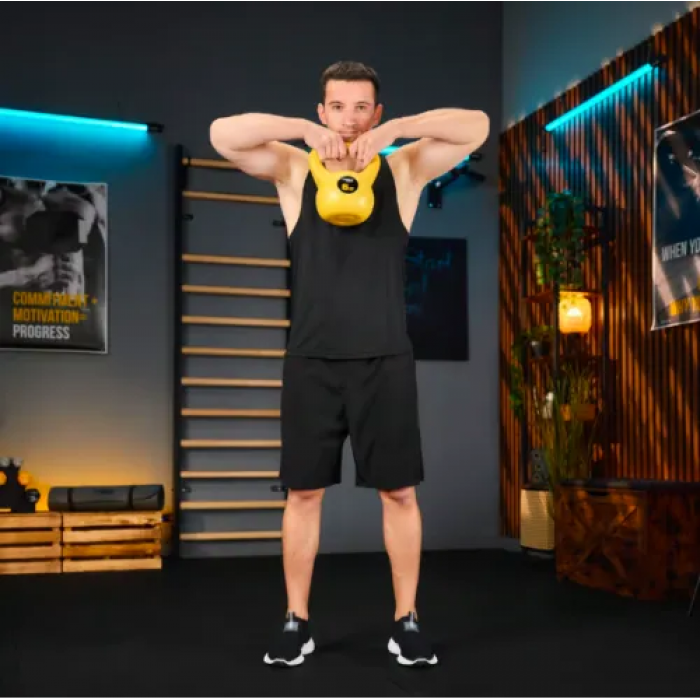 Гиря виниловая 6кг Trex Sport TX-006CKB желтая