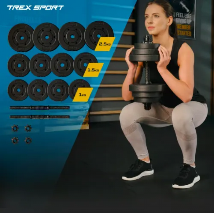 Гантели наборные композитные TREX Sport TX-010SK 2х10кг