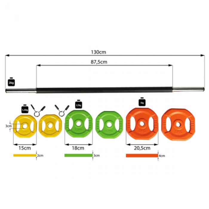 Штанга для аеробіки (бодіпамп) 20 кг Generation Fitness FF51H1A