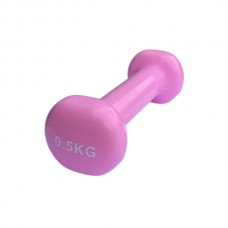 Гантель для фитнеса 0,5 кг 1шт с виниловым покрытием Generation Fintess FF51D3B-0.5kg (розовая)