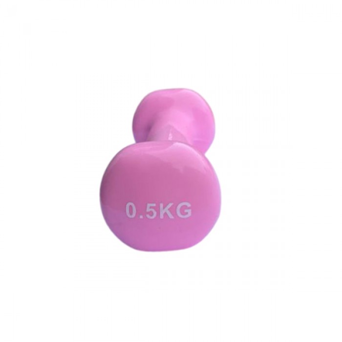 Гантель для фитнеса 0,5 кг 1шт с виниловым покрытием Generation Fintess FF51D3B-0.5kg (розовая)
