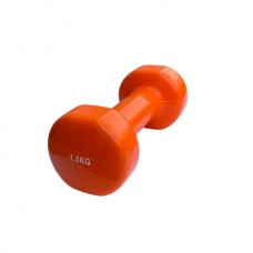 Гантель для фитнеса 1,5 кг 1шт с виниловым покрытием Generation Fintess FF51D3B-1.5kg (оранжевая)
