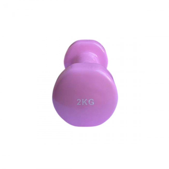 Гантель для фитнеса 2 кг 1шт с виниловым покрытием Generation Fintess FF51D3B-2kg (розовая)