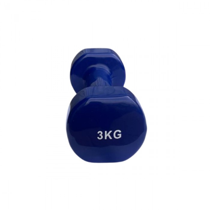 Гантель для фитнеса с виниловым покрытием Generation Fintess FF51D3B-3kg (синяя)
