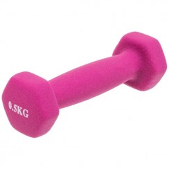 Гантель для фитнеса 0,5 кг 1шт с неопреновым покрытием Generation Fitness FF51D4A-0.5kg (розовый)