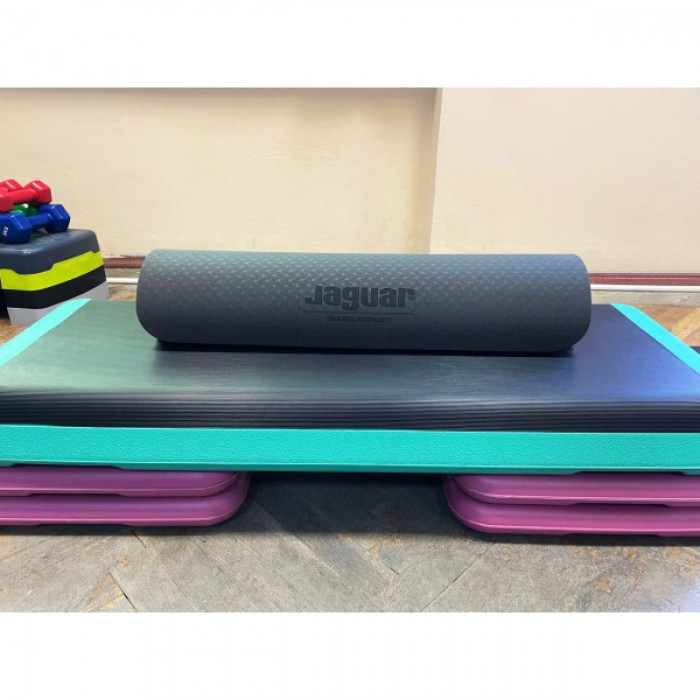 Мат гімнастичний для йоги Jaguar 183x61x0,6 см чорний