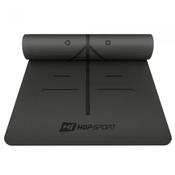 Йога-мат Hop-Sport PU 0,5см 183 x 68см HS-P005GM чорний