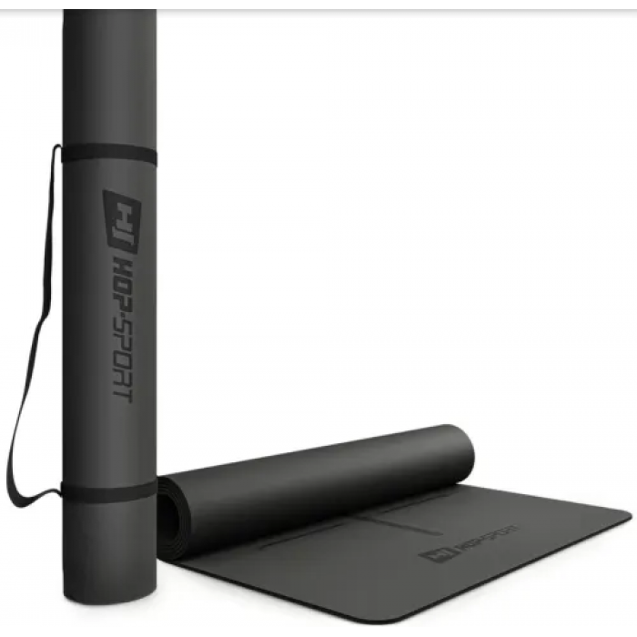 Йога-мат Hop-Sport PU 0,5см 183 x 68см HS-P005GM чорний