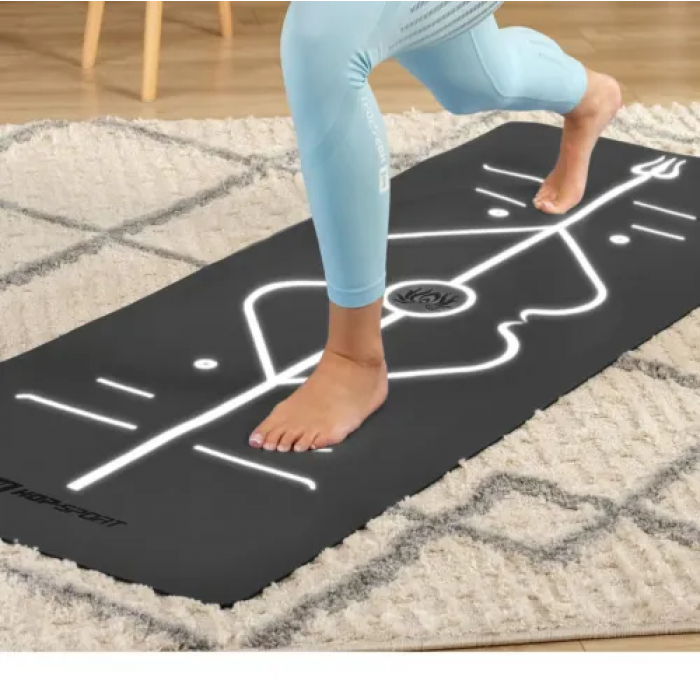 Йога-мат Hop-Sport PU 0,5см 183 x 68см HS-P005GM чорний