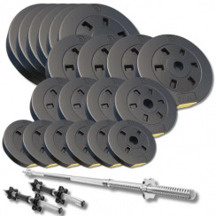 Набір зі штангою та гантелями Besport PowerPro 109кг (гриф 167см)