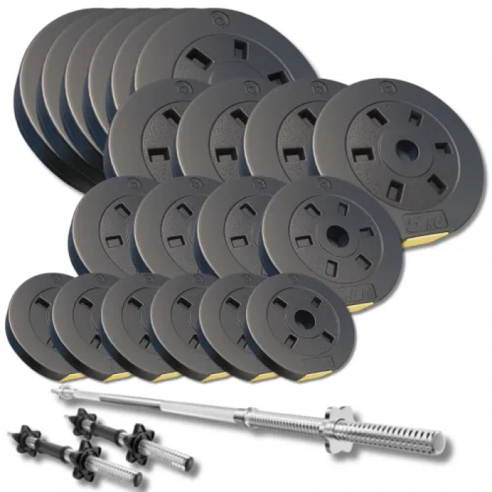 Набір зі штангою та гантелями Besport PowerPro 109кг (гриф 167см)