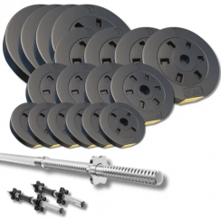 Набір зі штангою та гантелями Besport PowerPro 92кг (гриф 218см)