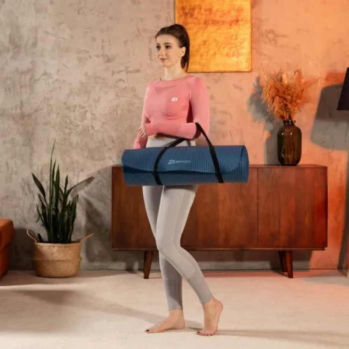 Килимок для йоги Hop-Sport HS-NB016GM NBR 1,5см темний морський