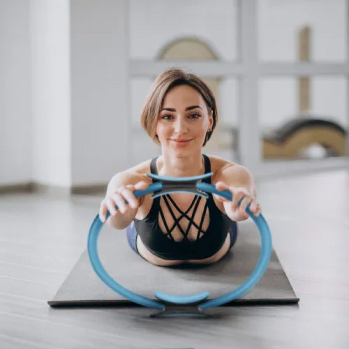 Кільце для пілатесу Gymtek армоване скловолокно 38см блакитний