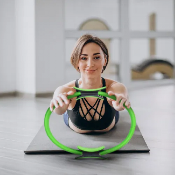 Кільце для пілатесу Gymtek армоване скловолокно 38см салатовий