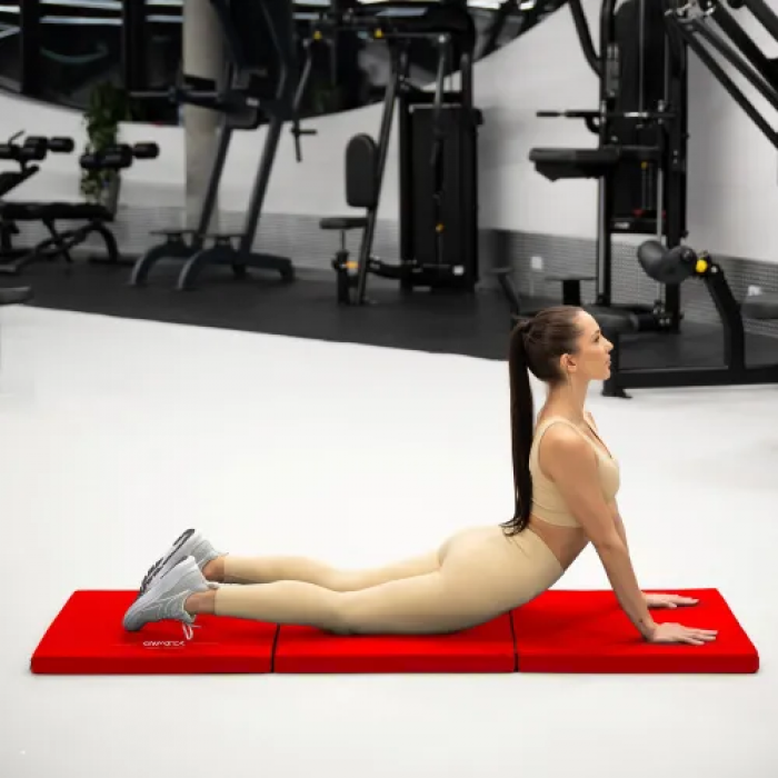Мат гімнастичний жорсткий Gymtek 5см червоний