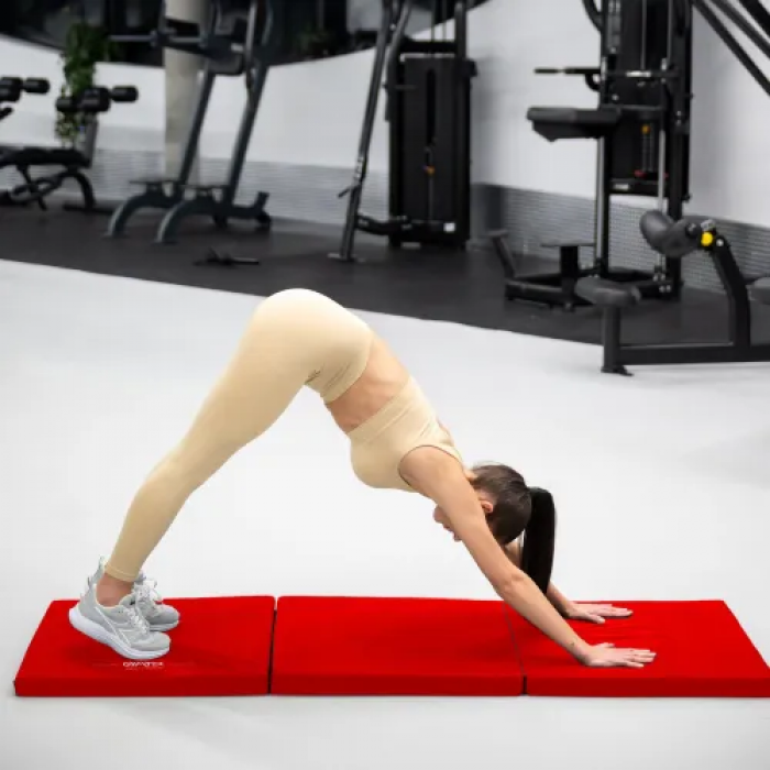 Мат гімнастичний жорсткий Gymtek 5см червоний