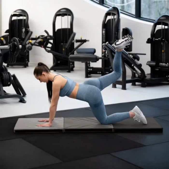 Мат гімнастичний жорсткий Gymtek 5см сірий