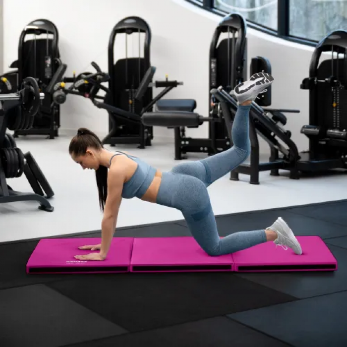 Мат гімнастичний жорсткий Gymtek 5см рожевий