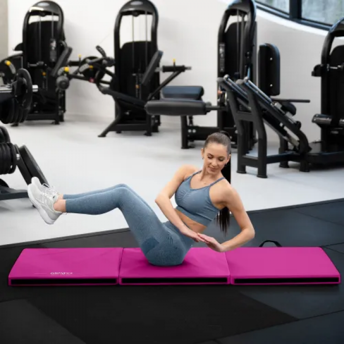 Мат гімнастичний жорсткий Gymtek 5см рожевий