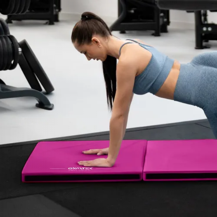 Мат гімнастичний жорсткий Gymtek 5см рожевий