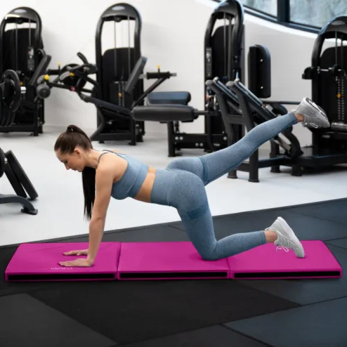 Мат гімнастичний жорсткий Gymtek 5см рожевий