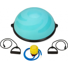 Балансувальна напівсфера Gymtek Flex Core Half Ball 58см з еспандерами + блакитний насос