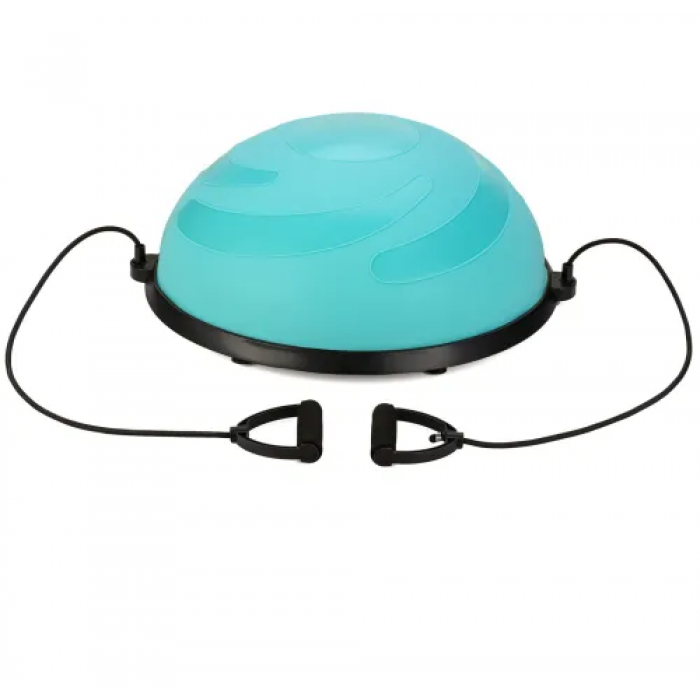 Балансувальна напівсфера Gymtek Flex Core Half Ball 58см з еспандерами + блакитний насос