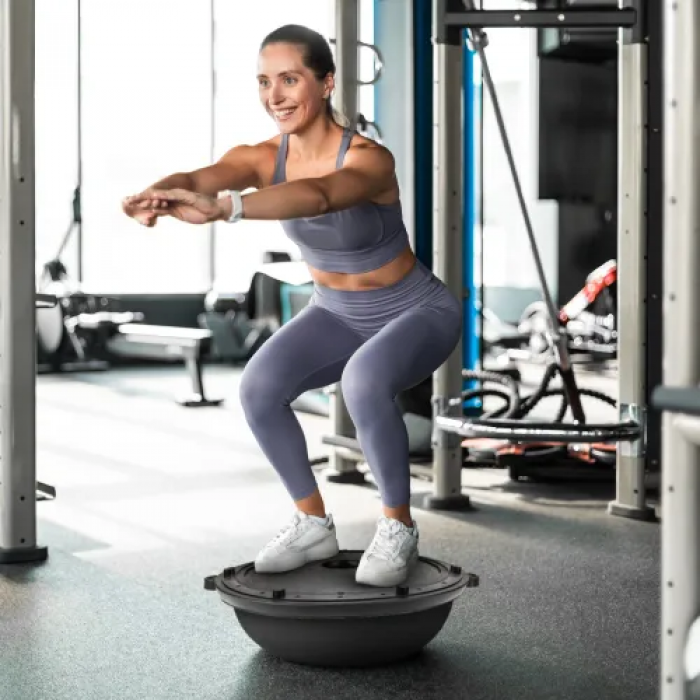 Балансувальна напівсфера Gymtek Flex Core Half Ball 58см з еспандерами + чорний насос