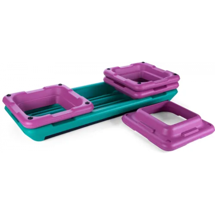 Степ-платформа Queenfit 3-х рівневий різнокольоровий