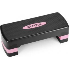 Степ-платформа Gymtek 3-х рівнева чорно-рожева
