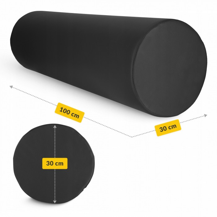 Валік для реабілітації та масажу 4FIZJO 100 x 30 см Black (P-5905973402965)