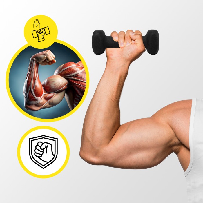 Гантели для фитнеса виниловые Cornix Square 2 x 1 кг XR-0406 Black