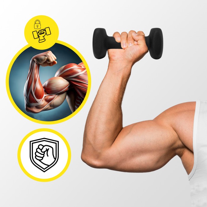 Гантели для фитнеса виниловые Cornix Square 2 x 2 кг XR-0407 Black