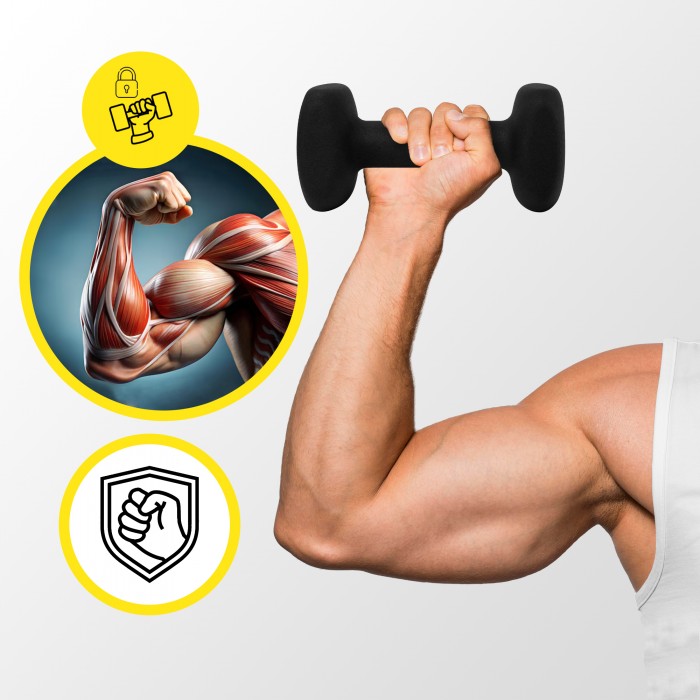 Гантелі для фітнесу вінілові Cornix Square 2 x 3 кг XR-0408 Black